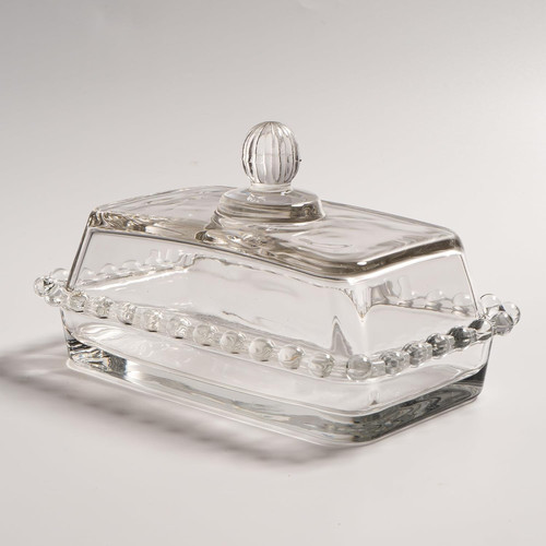 Glass butter dish - with, lid